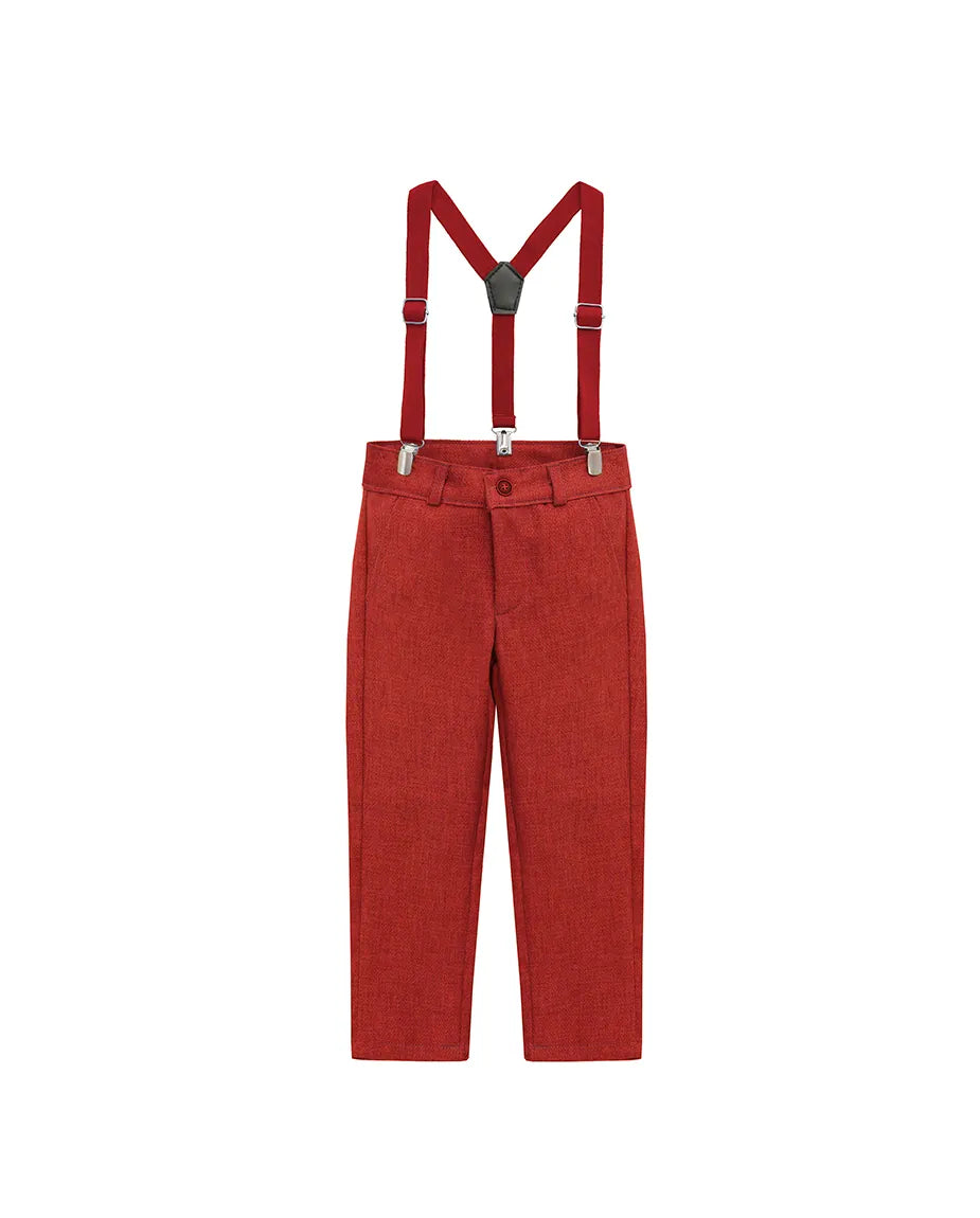 Boys Formal Slim Fit 4 Piece Pant Set