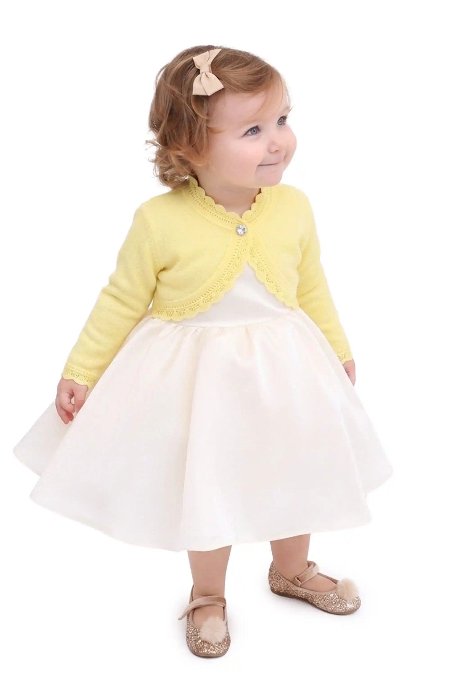 Baby Knit Button Detailed Bolero Cardigan