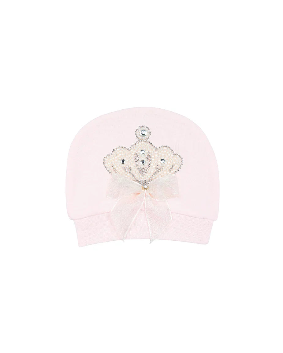 Jeweled Crown Layette Gift Set for Baby Girls: 3 Pieces