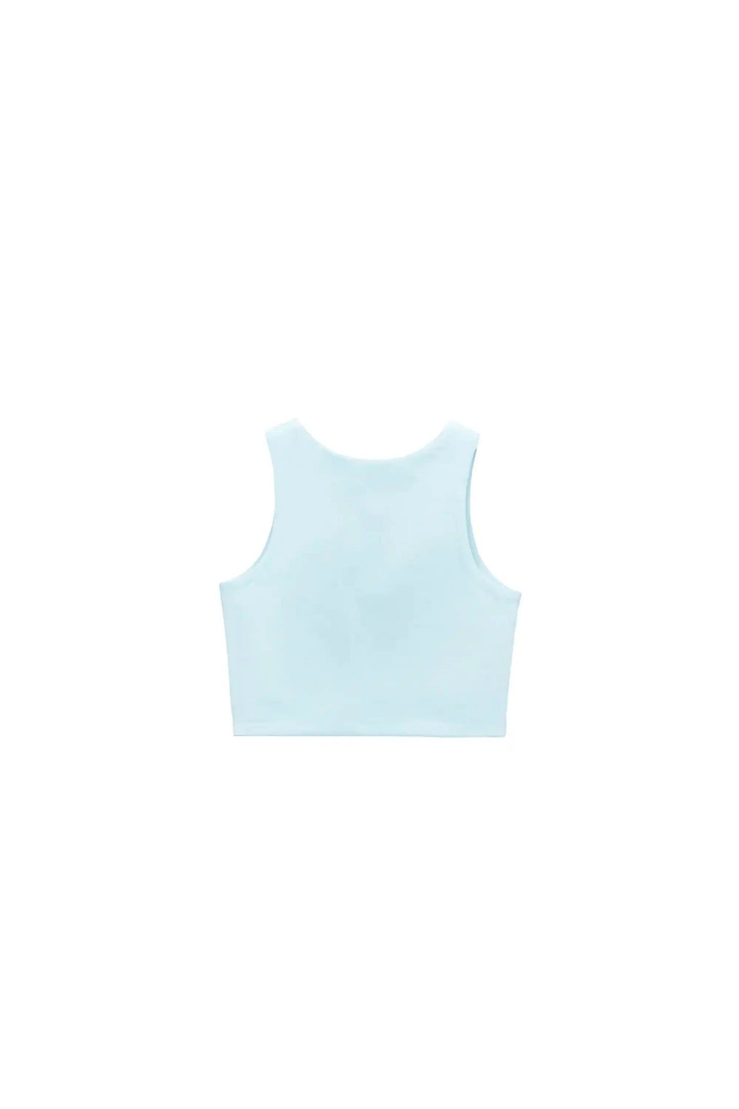 Girls' Double Lined Sleeveless Basic Crop Tank Top