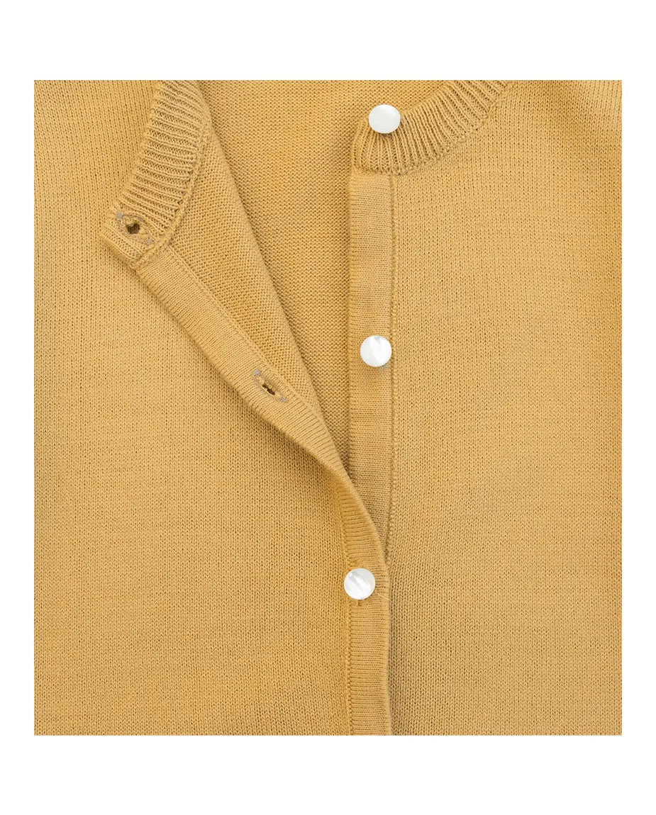 Girls Knit Pearl Buttoned Cardigan Sweater