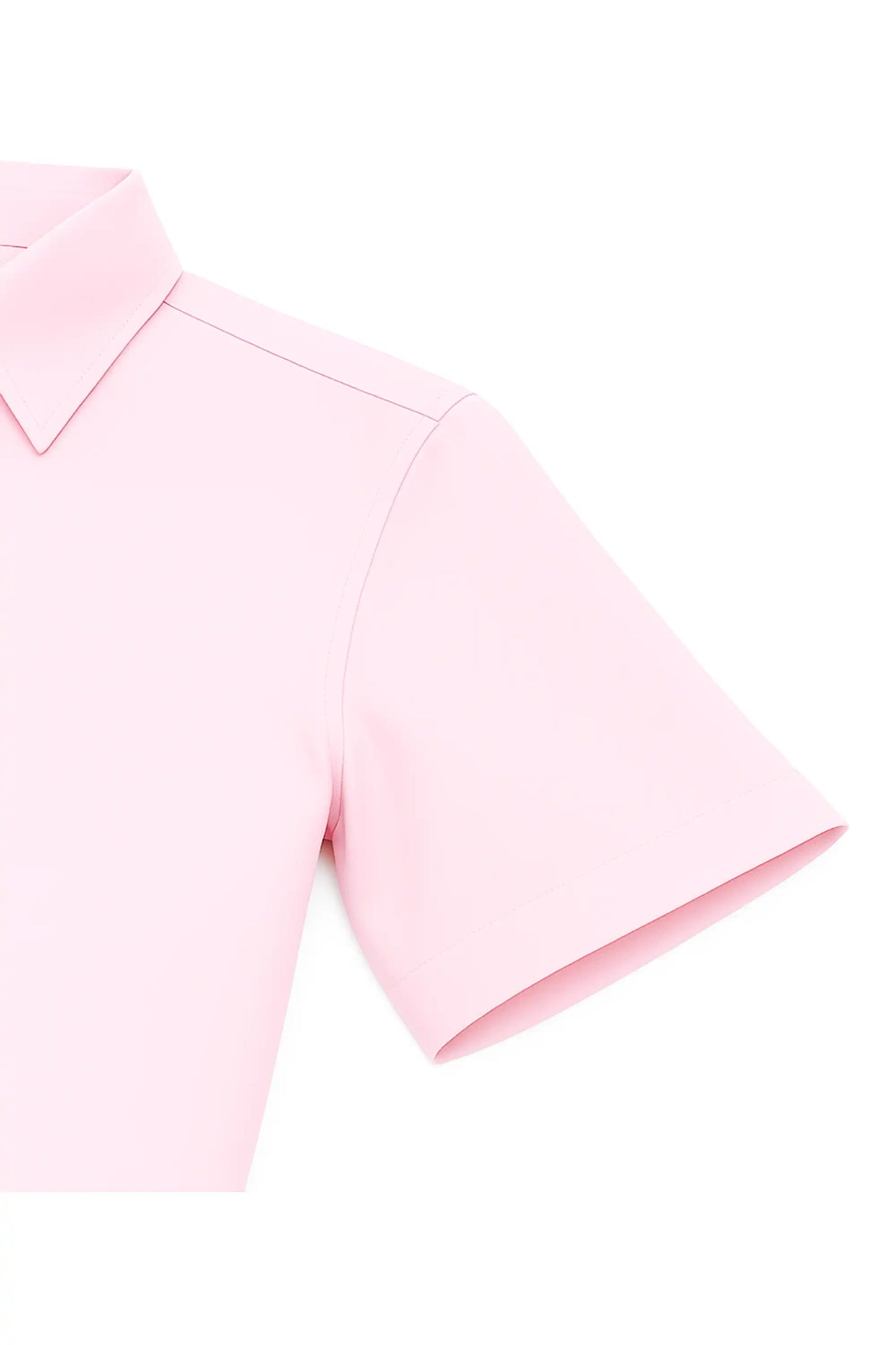 Boys Classic Short Sleeve Button Down Casual Solid Dress Shirt
