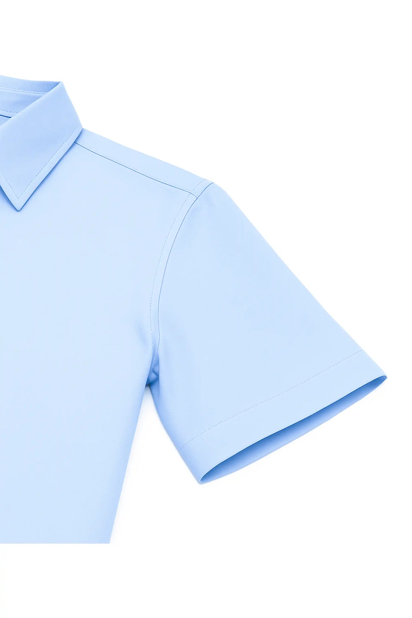 Boys Classic Short Sleeve Button Down Casual Solid Dress Shirt