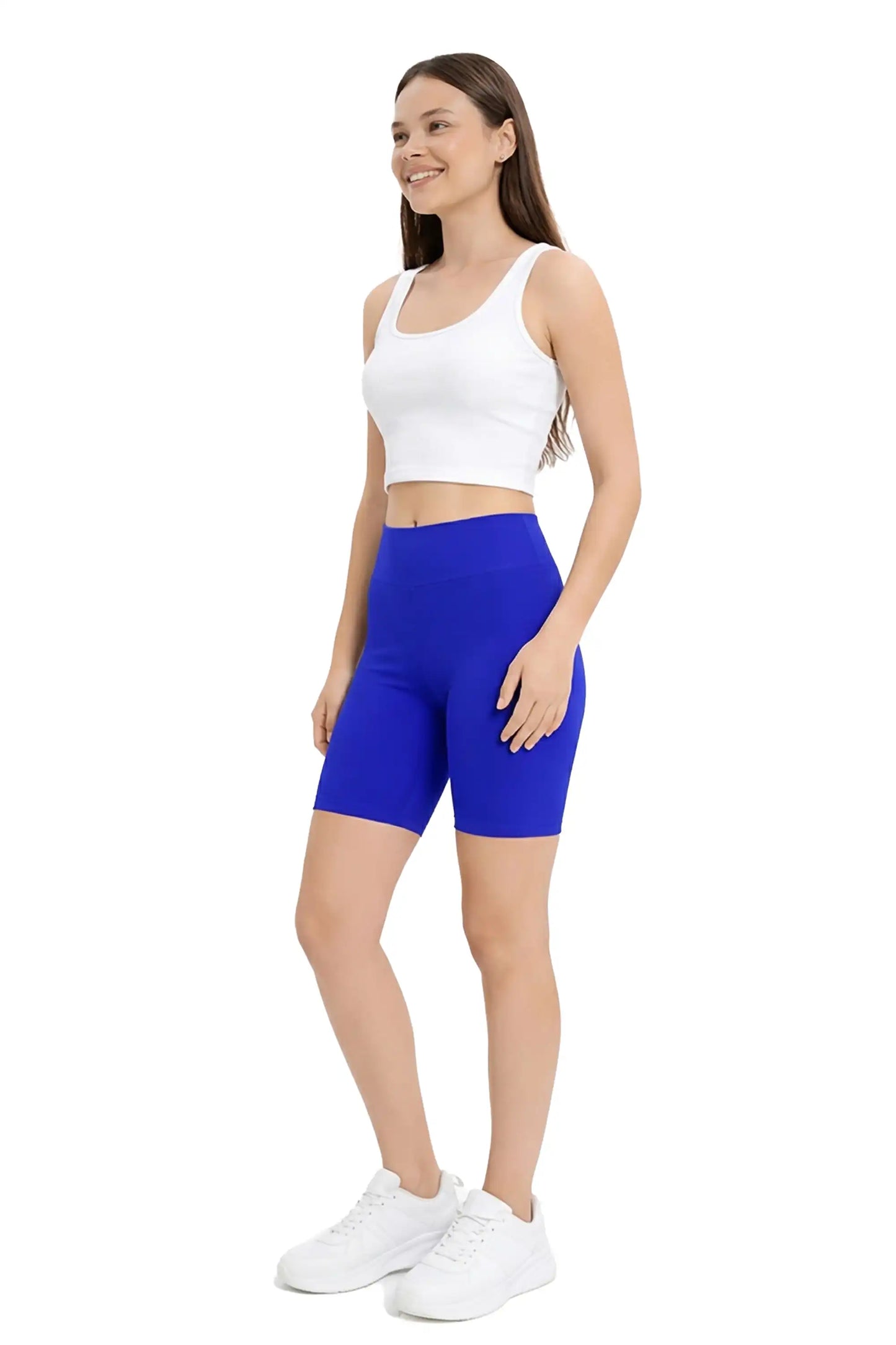 Girls High Waist Biker Shorts — Premium Soft 4-Way Stretch Yoga & Dance Athletic Shorts