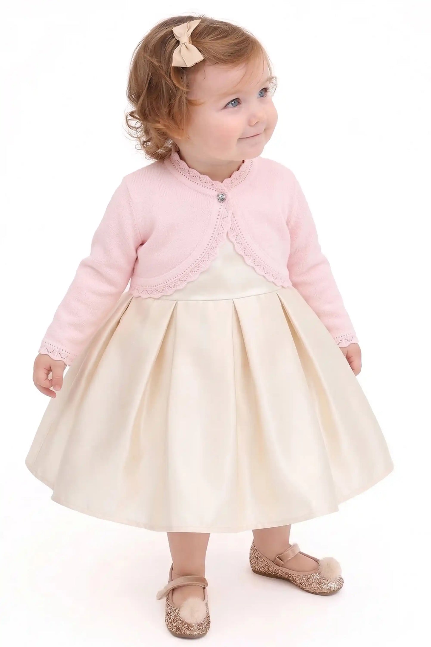 Baby Knit Button Detailed Bolero Cardigan