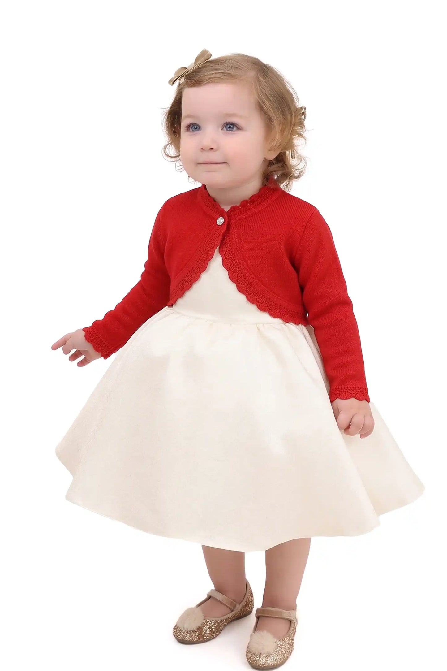 Baby Knit Button Detailed Bolero Cardigan
