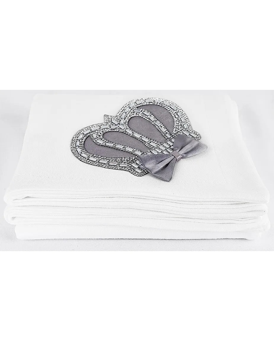 Soft Cotton Swaddle Receiving Blanket for Newborn Baby Boy's Crown Jewels 34 X 30