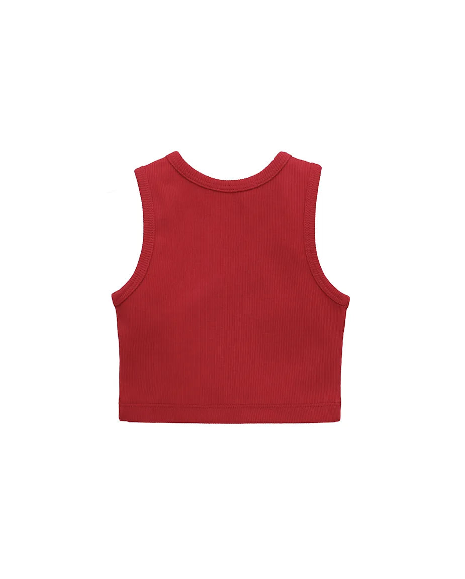 Girls 2-Pack Basic Cropped Tank Top