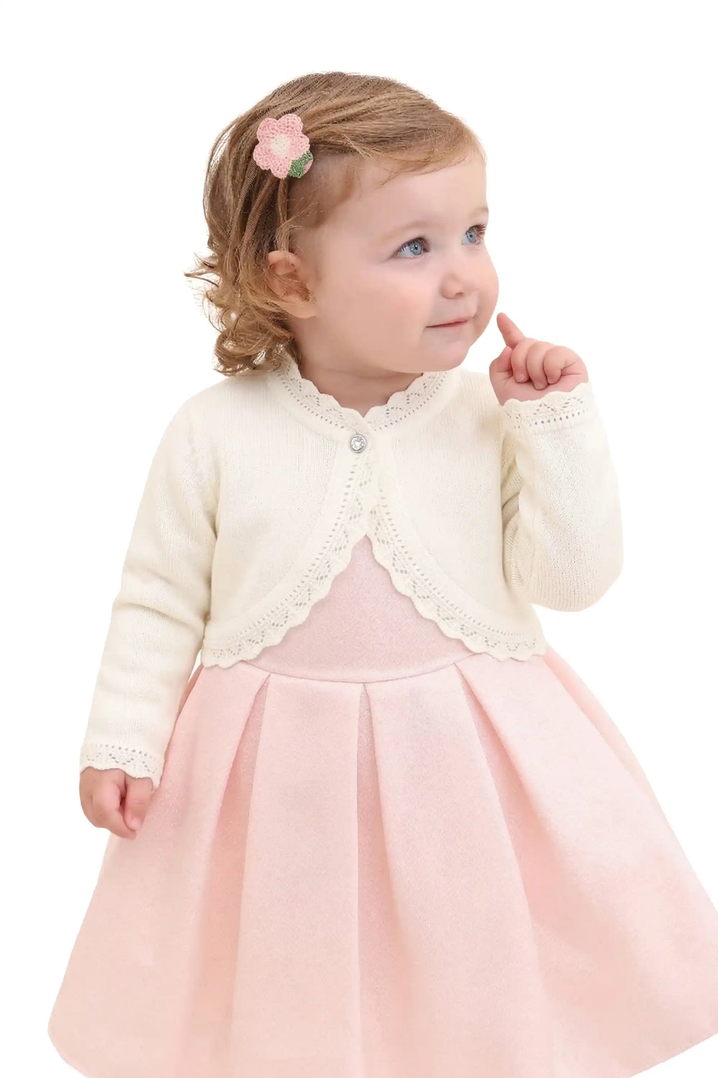 Baby Knit Button Detailed Bolero Cardigan
