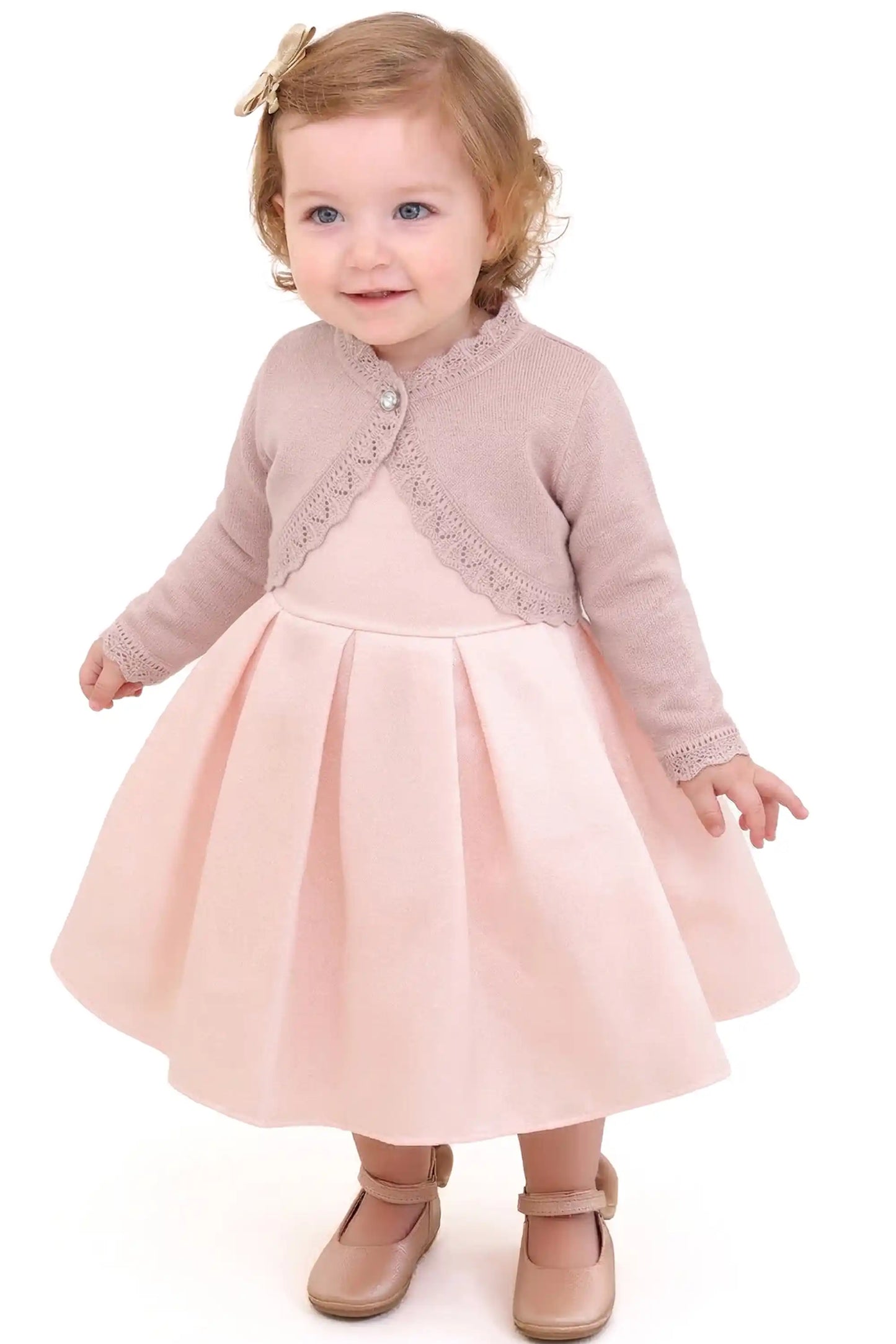 Baby Knit Button Detailed Bolero Cardigan