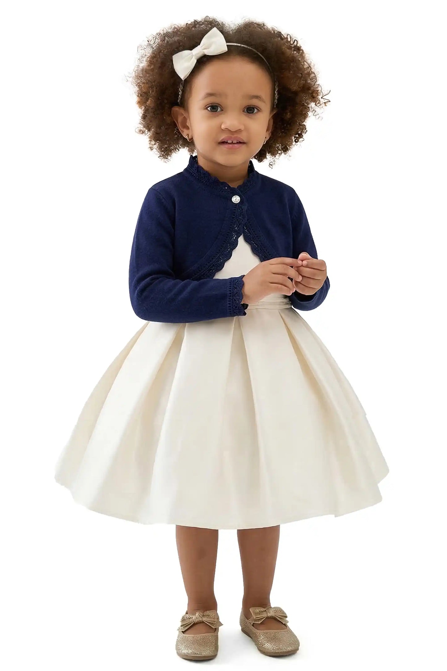Baby Knit Button Detailed Bolero Cardigan