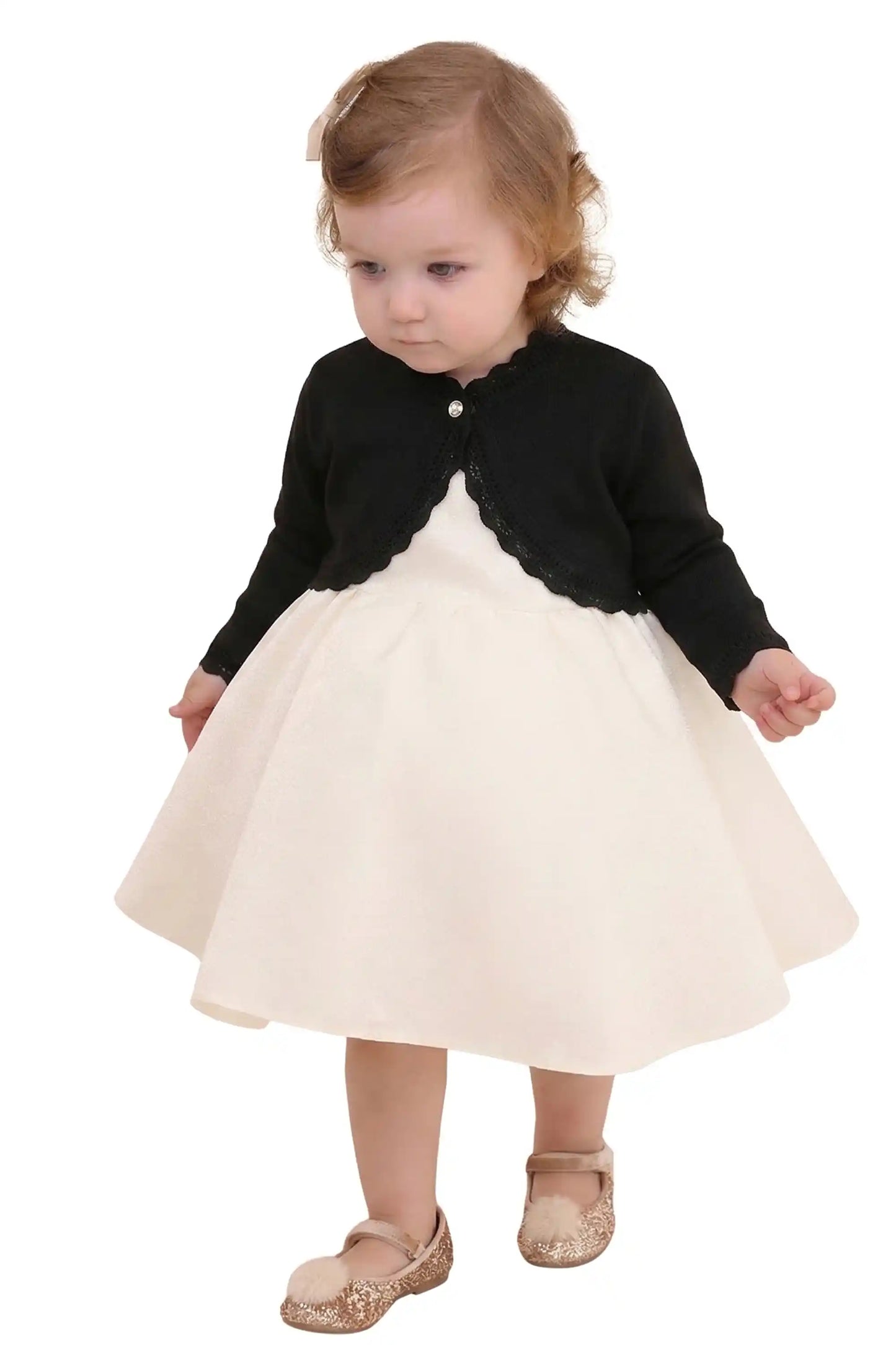 Baby Knit Button Detailed Bolero Cardigan
