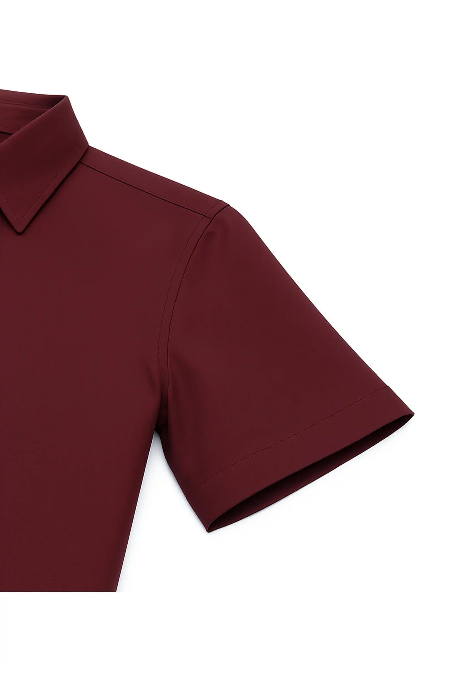 Boys Classic Short Sleeve Button Down Casual Solid Dress Shirt