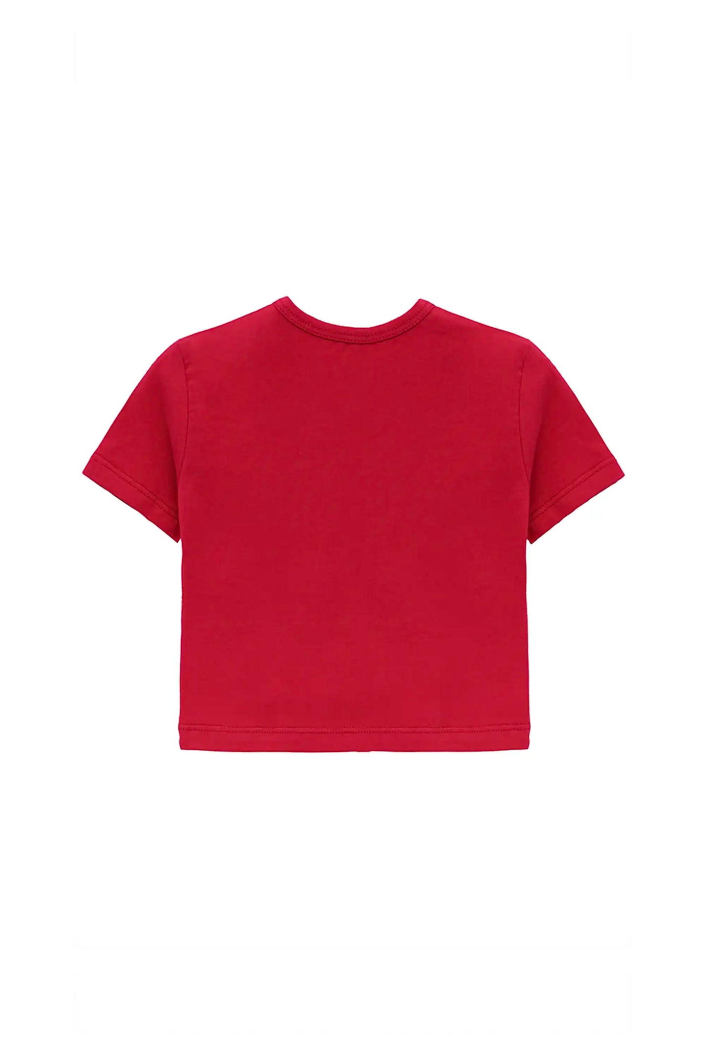 Girls Short Sleeve Crewneck Crop Top Tee