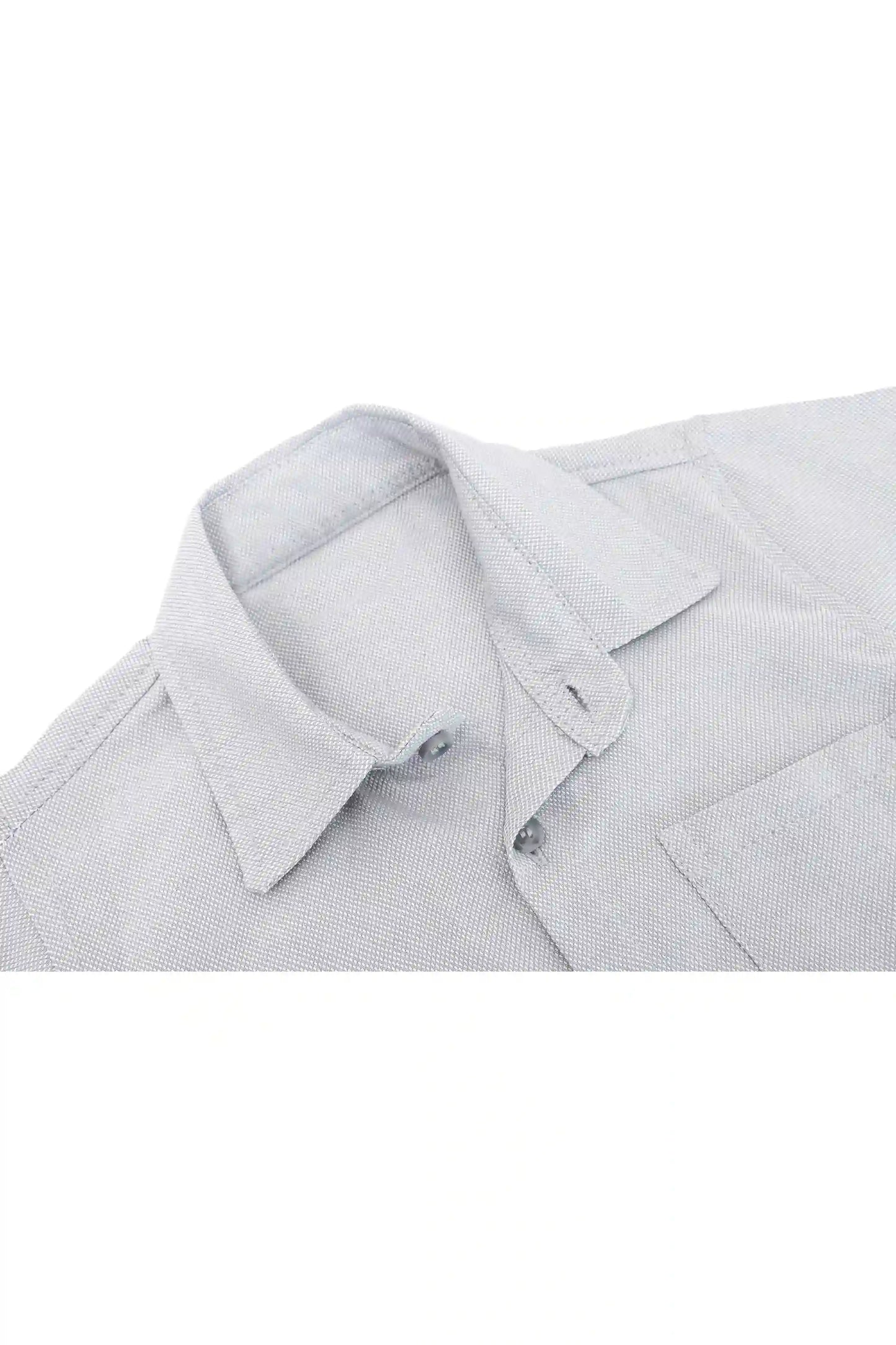 Boys' Button Down Shirt Solid Short Sleeve Classic Solid Oxford Dress Shirt