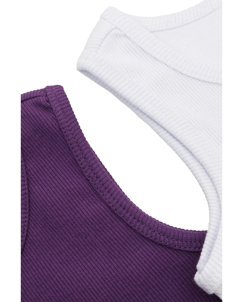 Girls 2-Pack Basic Cropped Tank Top