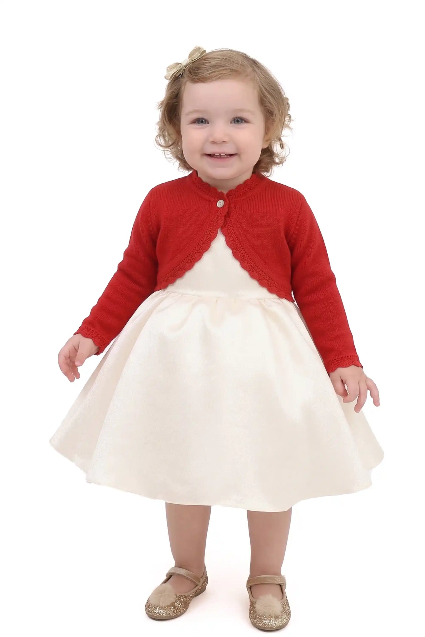Baby Knit Button Detailed Bolero Cardigan