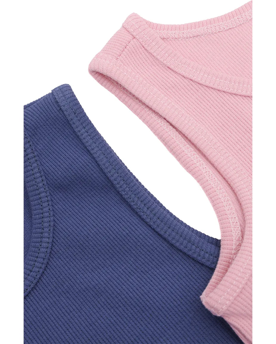 Girls 2-Pack Basic Cropped Tank Top