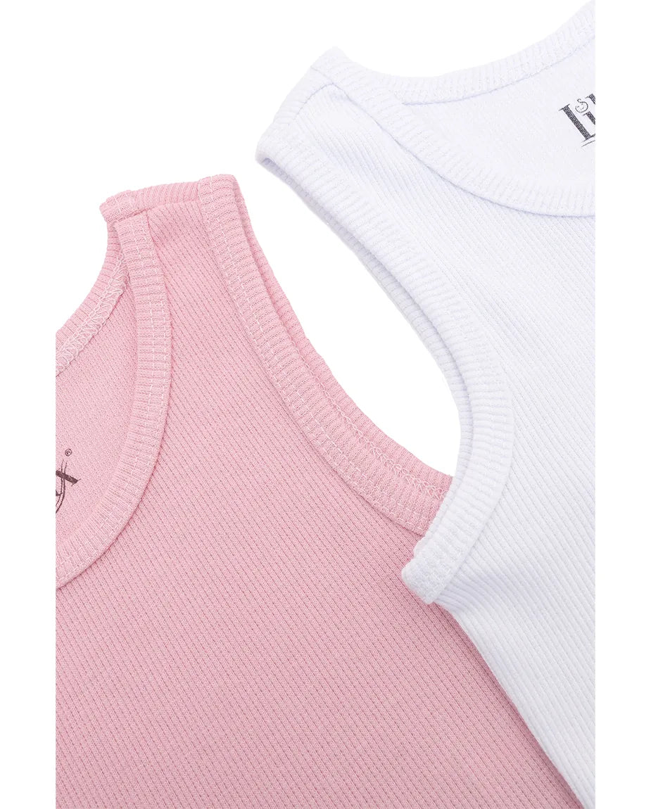 Girls 2-Pack Basic Cropped Tank Top