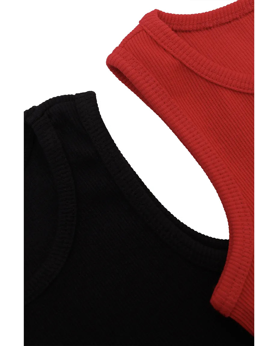 Girls 2-Pack Basic Cropped Tank Top