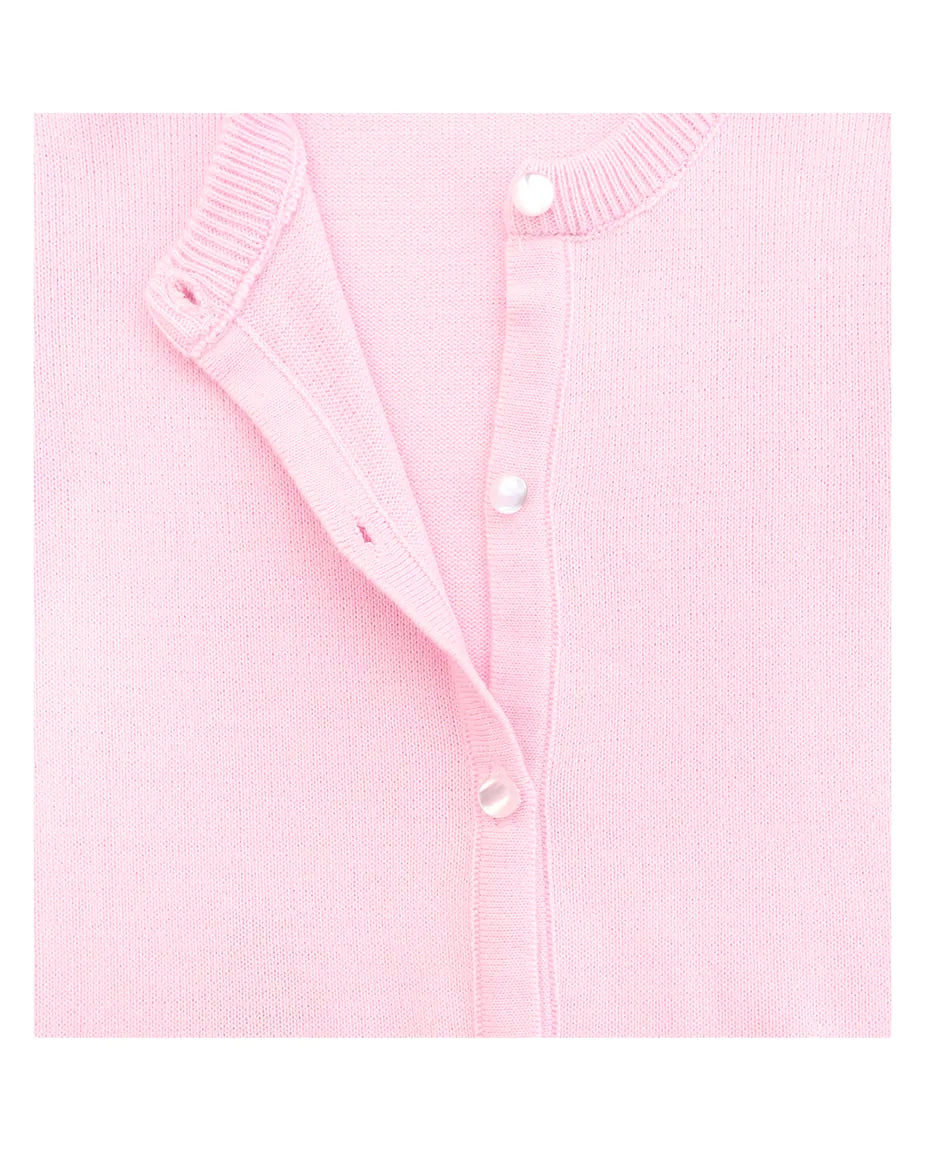 Girls Knit Pearl Buttoned Cardigan Sweater