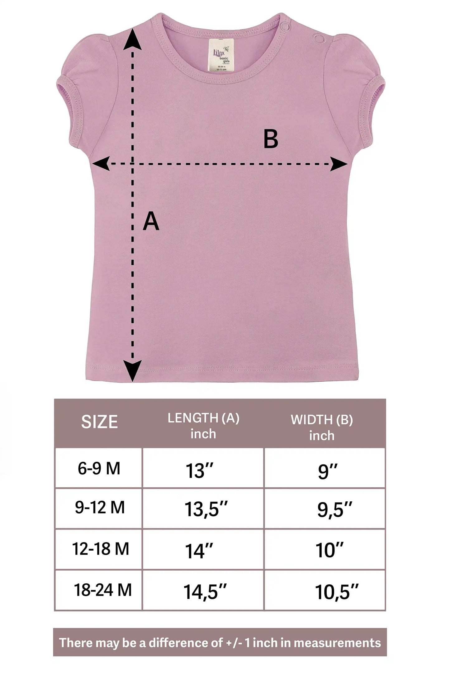 Baby Girls' Basic T-Shirt Short Sleeve Crewneck Tee