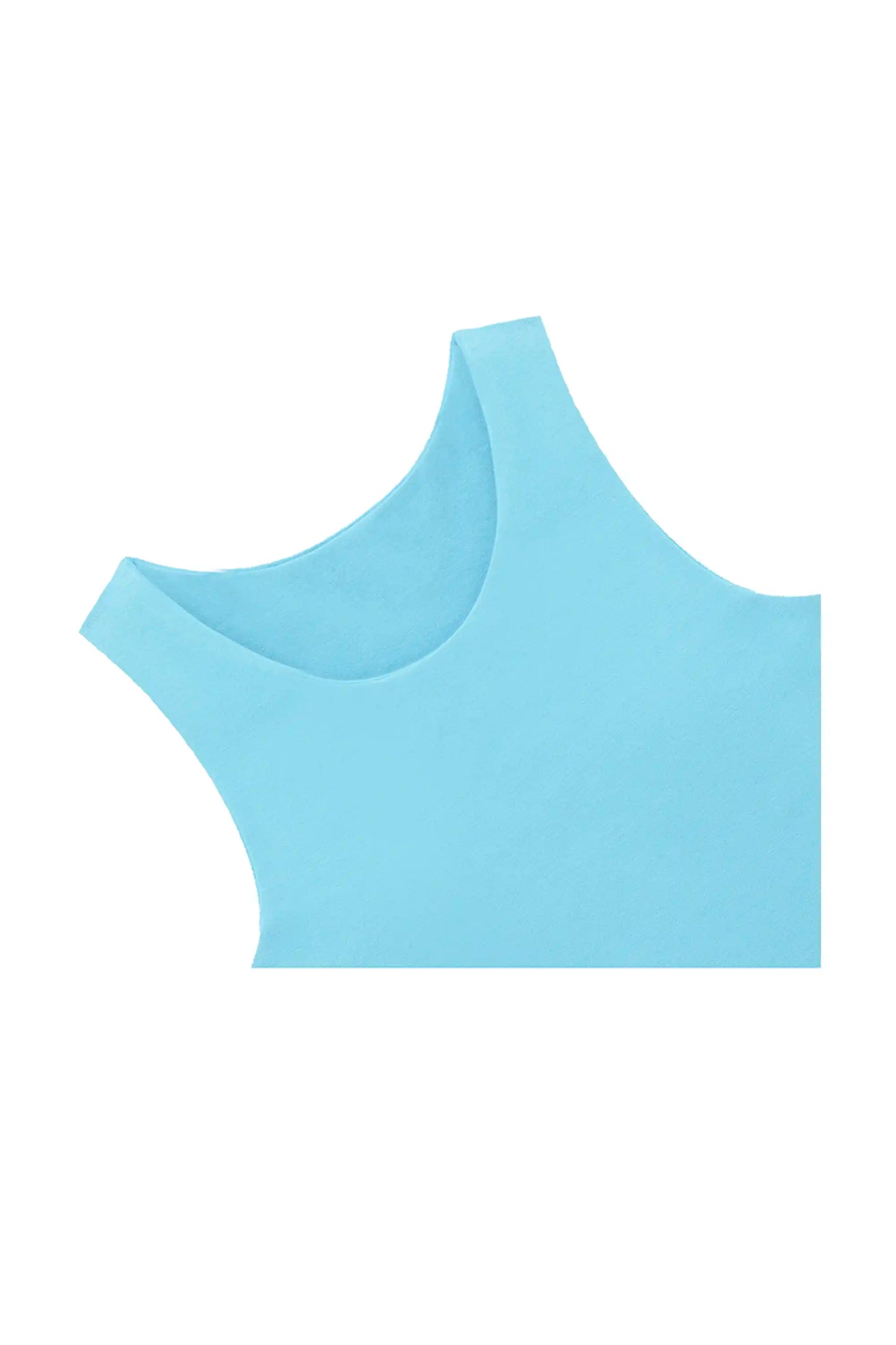 Girls' Double Lined Sleeveless Basic Crop Tank Top