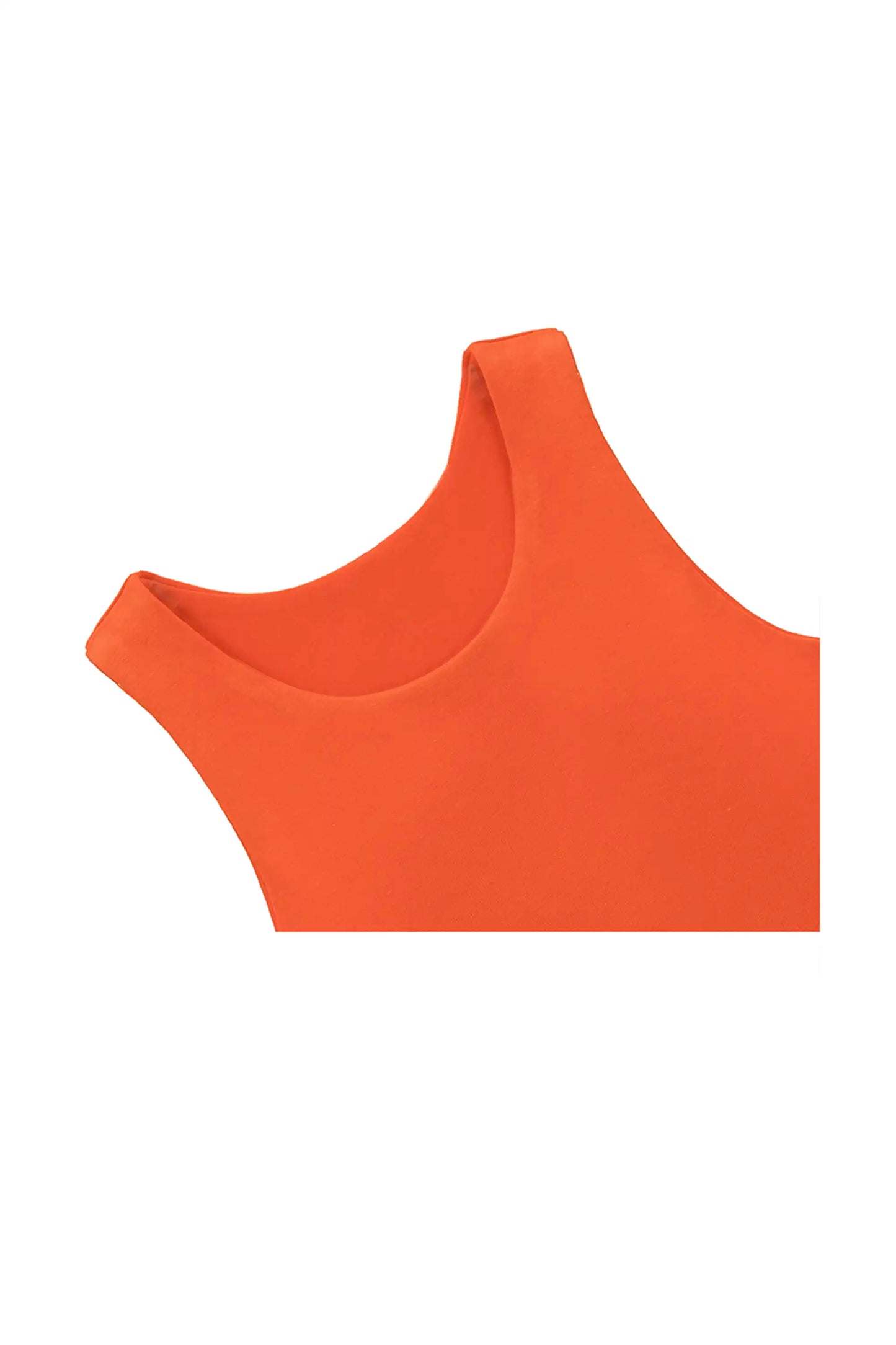 Girls' Double Lined Sleeveless Basic Crop Tank Top