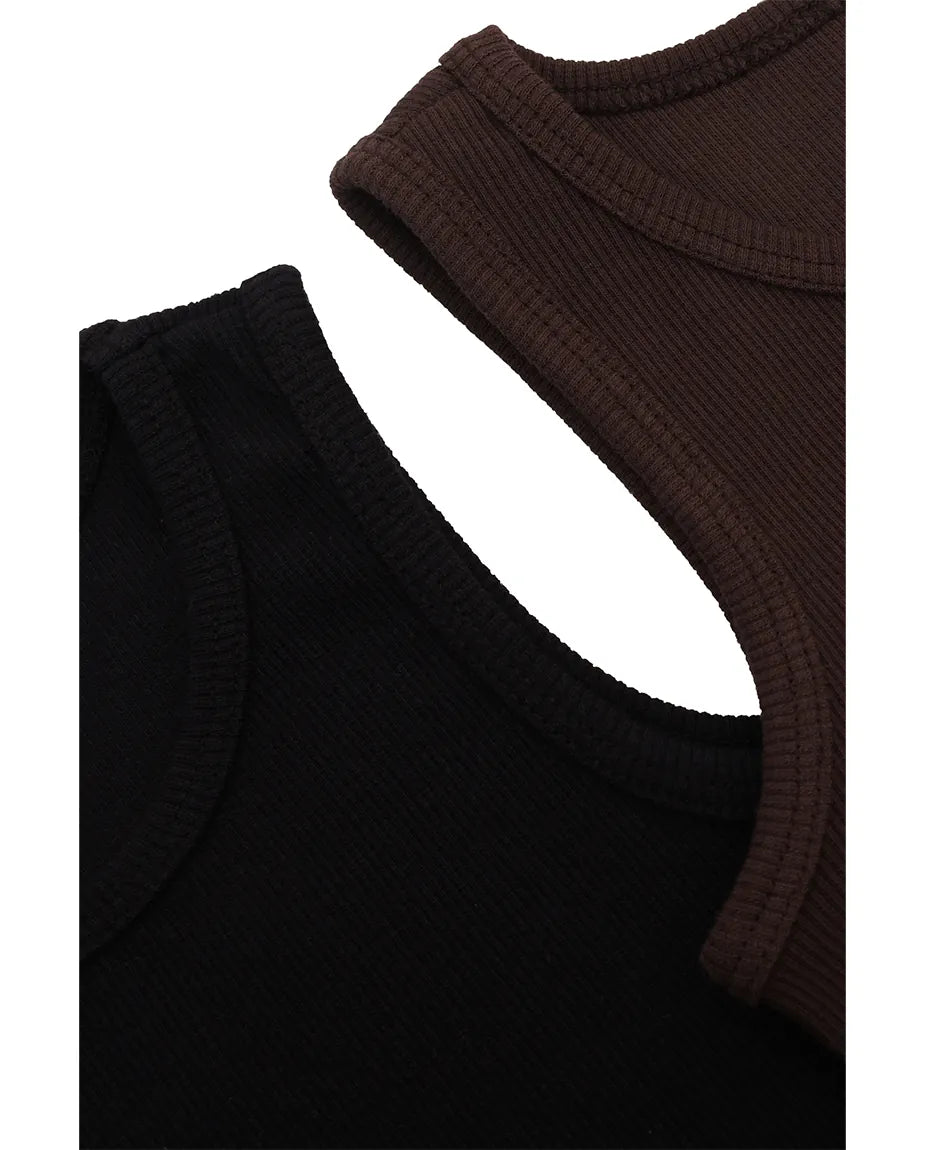 Girls 2-Pack Basic Cropped Tank Top