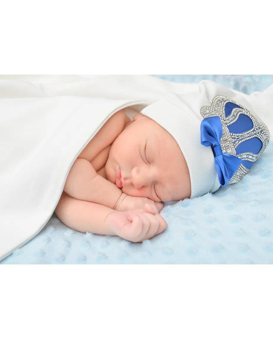 Soft Cotton Swaddle Receiving Blanket for Newborn Baby Boy's Crown Jewels 34 X 30