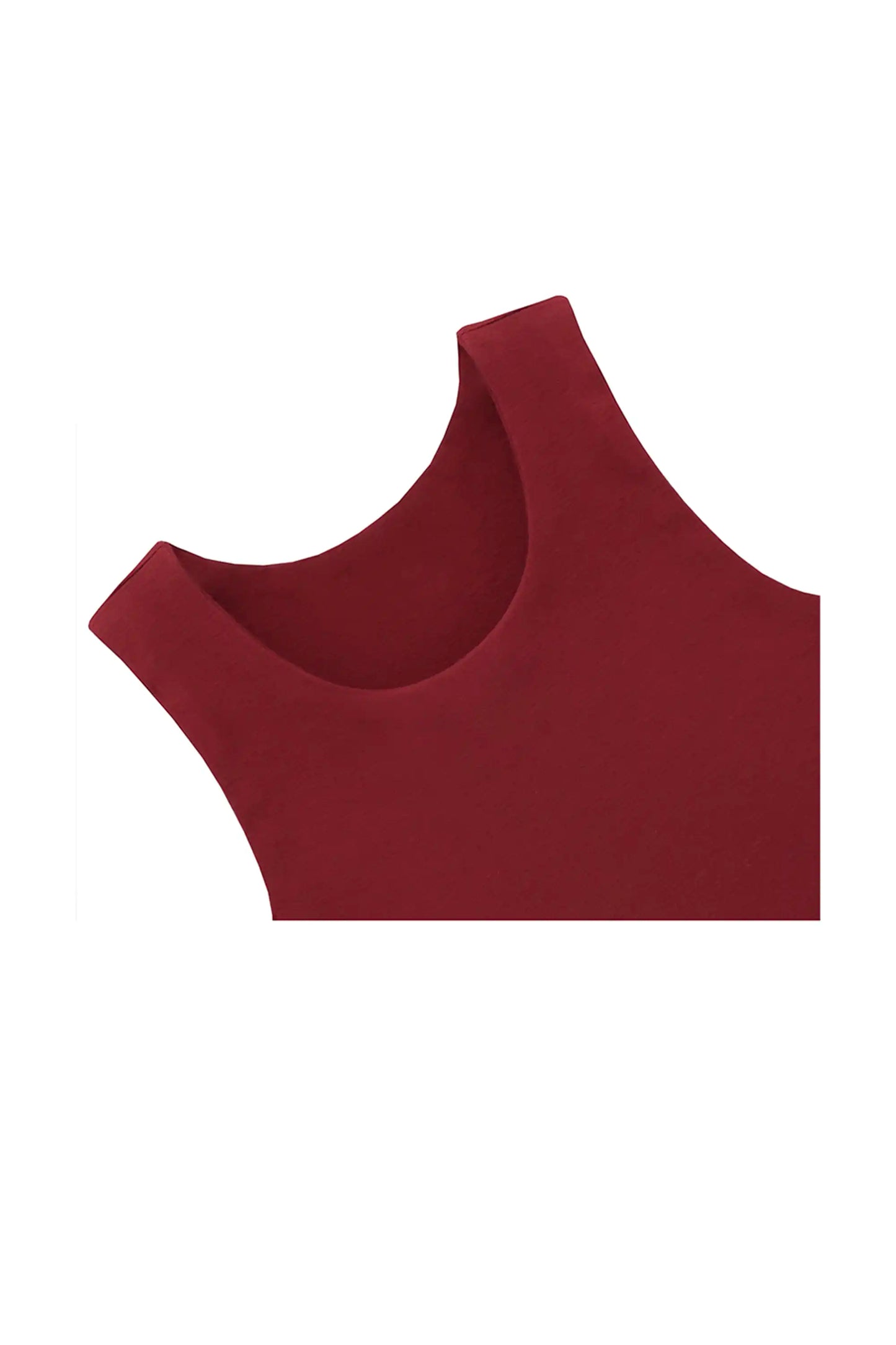 Girls' Double Lined Sleeveless Basic Crop Tank Top
