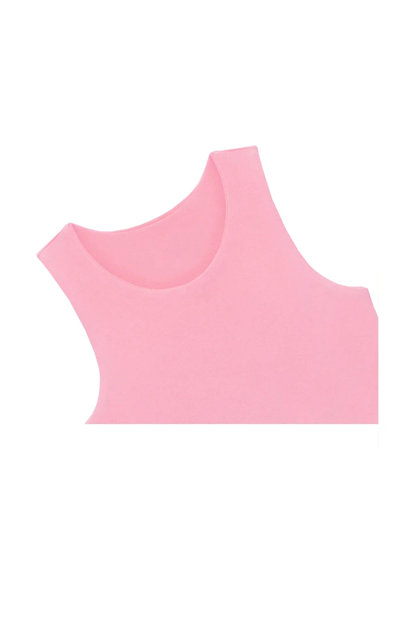 Girls' Double Lined Sleeveless Basic Crop Tank Top