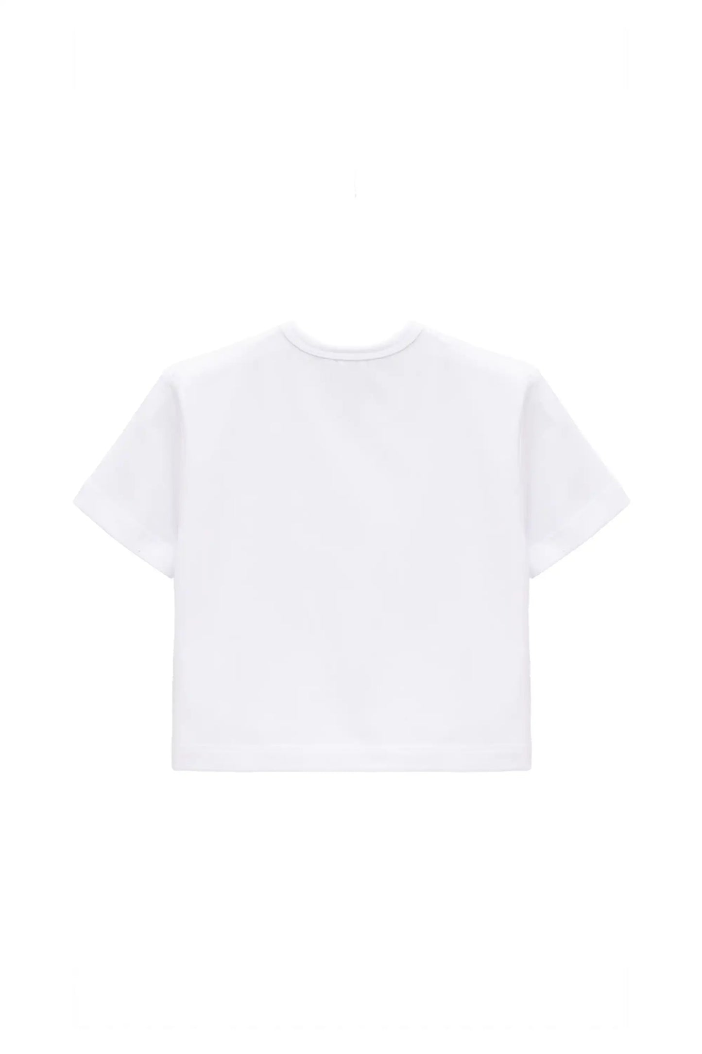 Girls Short Sleeve Crewneck Crop Top Tee