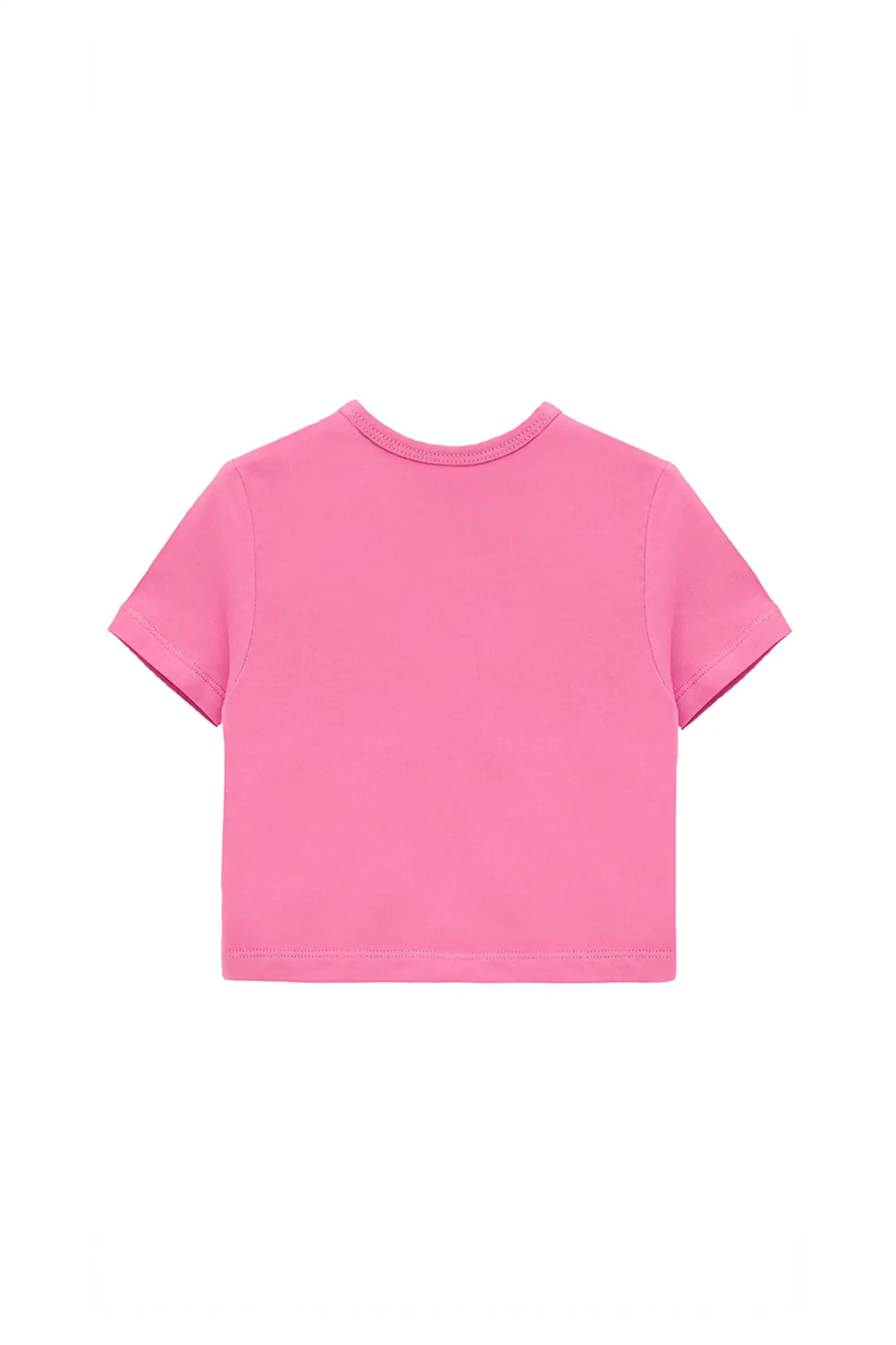 Girls Short Sleeve Crewneck Crop Top Tee