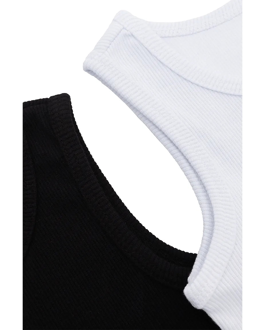 Girls 2-Pack Basic Cropped Tank Top