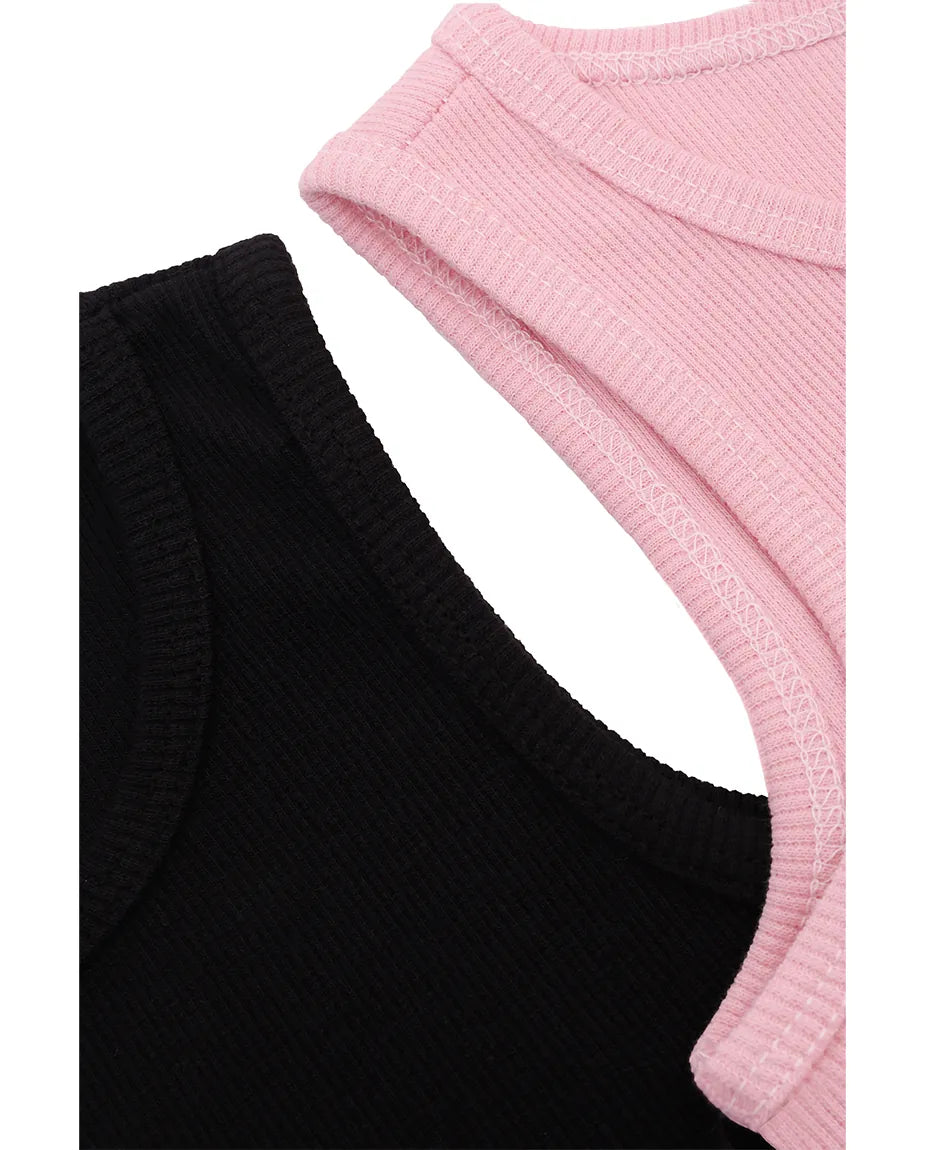 Girls 2-Pack Basic Cropped Tank Top