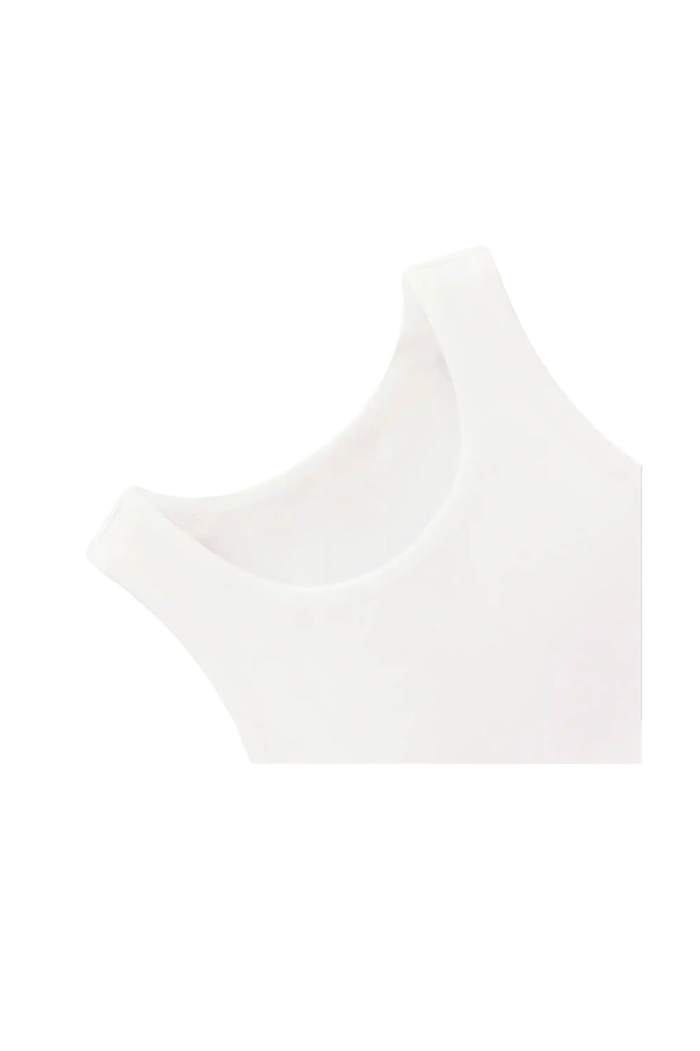 Girls' Double Lined Sleeveless Basic Crop Tank Top
