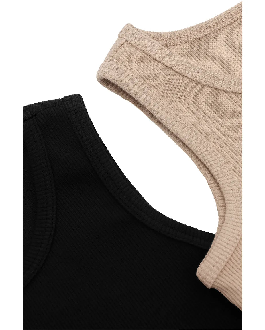 Girls 2-Pack Basic Cropped Tank Top