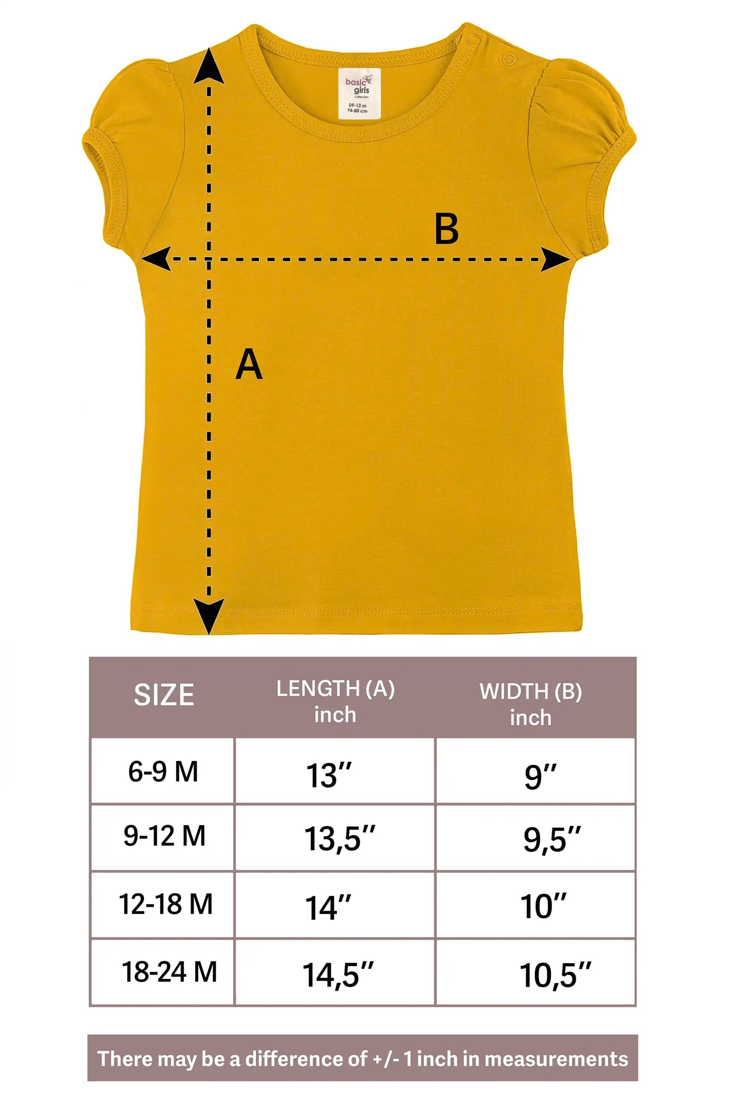 Baby Girls' Basic T-Shirt Short Sleeve Crewneck Tee
