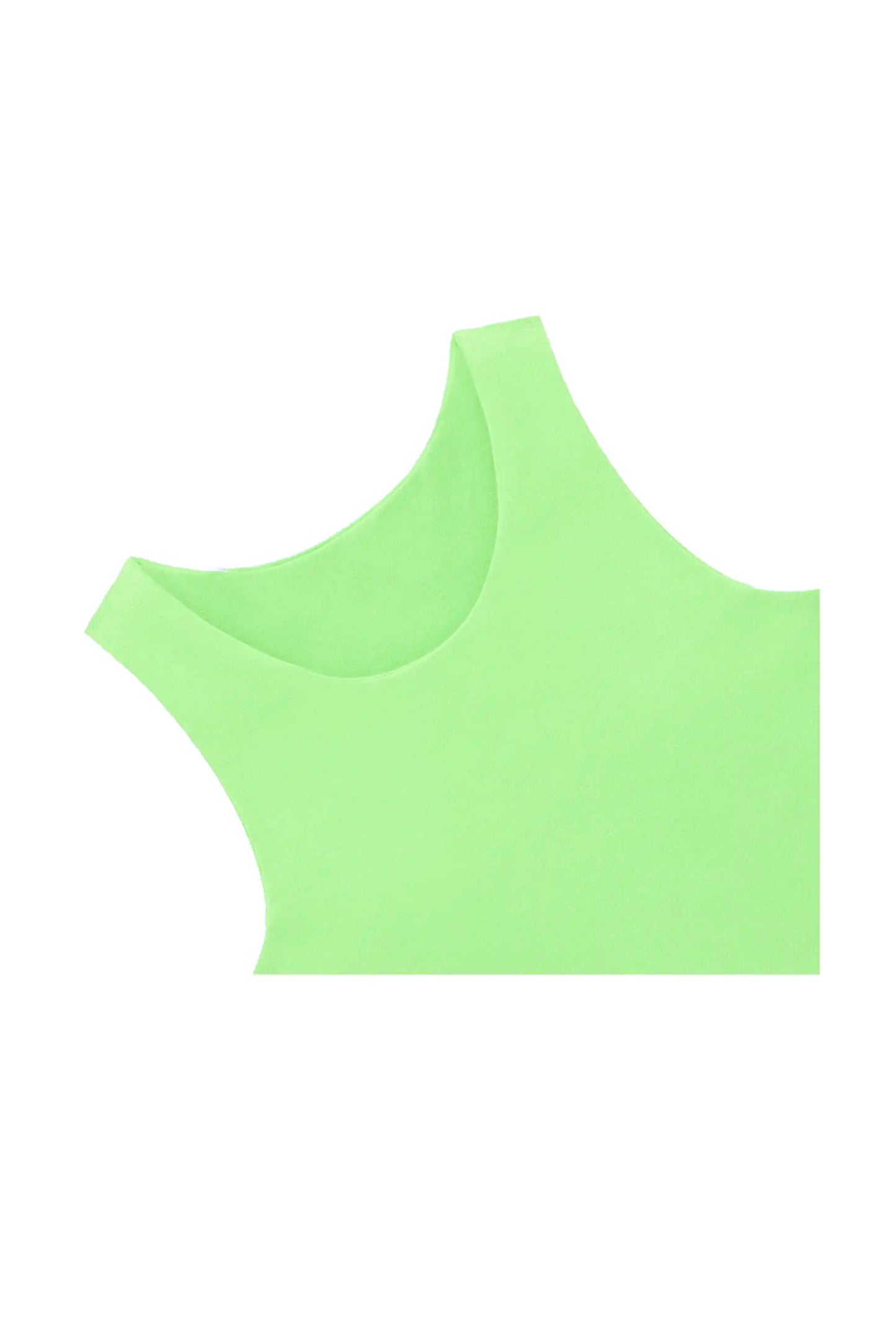 Girls' Double Lined Sleeveless Basic Crop Tank Top