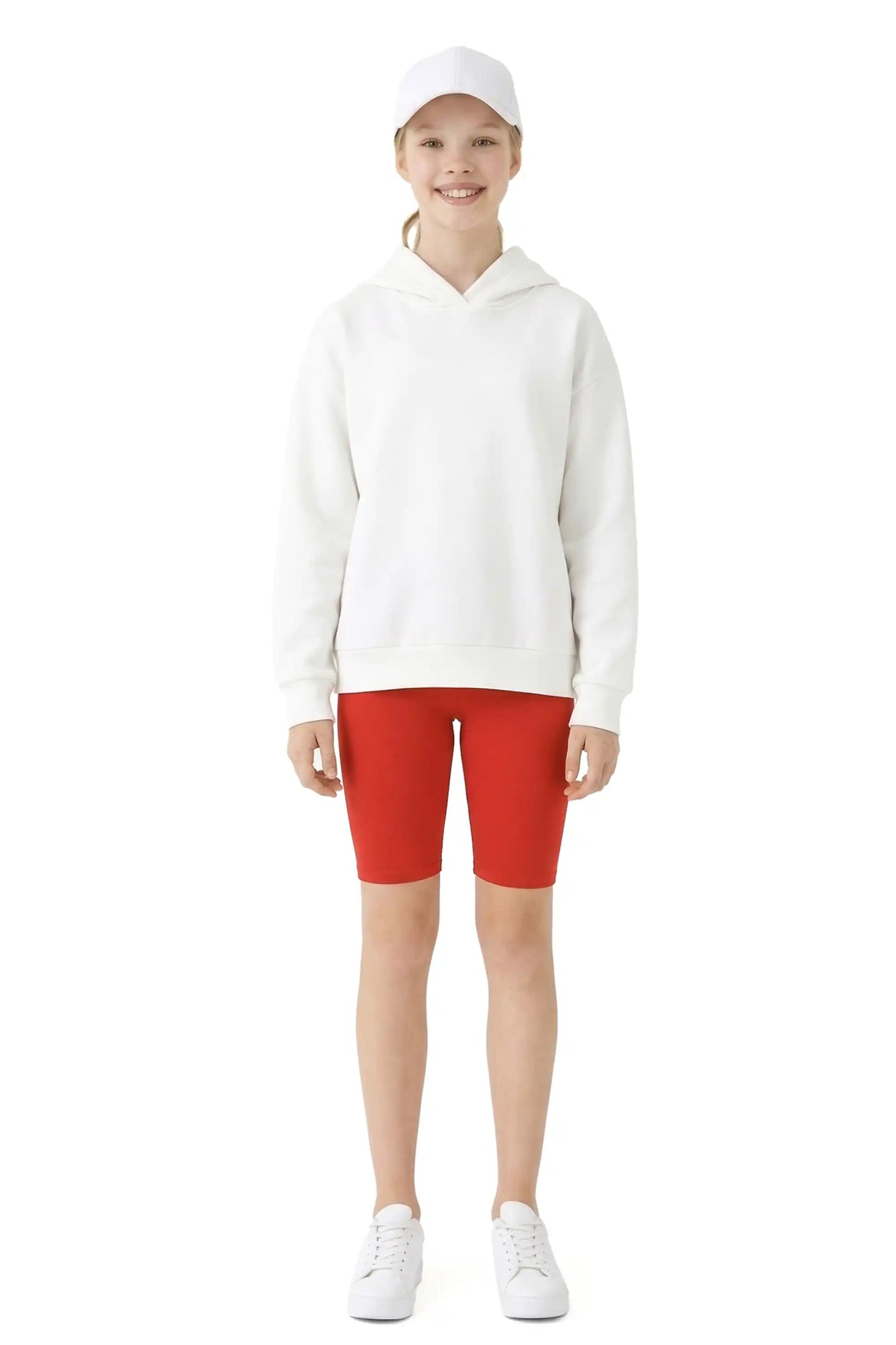 Girls' Soft Stretch Bike Shorts | Elastic Waist | Cotton Blend | Toddler & Kids Sizes 2T–12Y