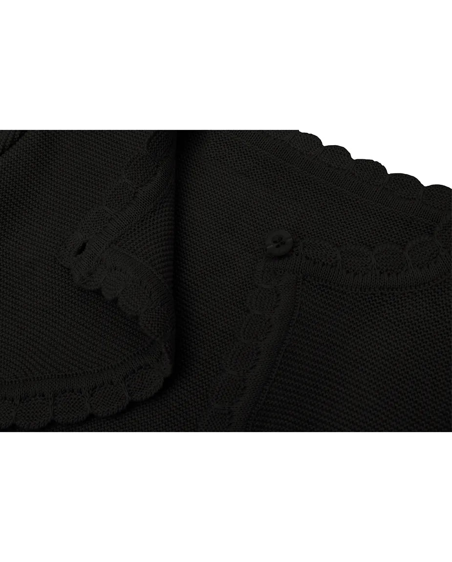 Baby Girls' Long Sleeve Knit Button Closure Bolero Shrug