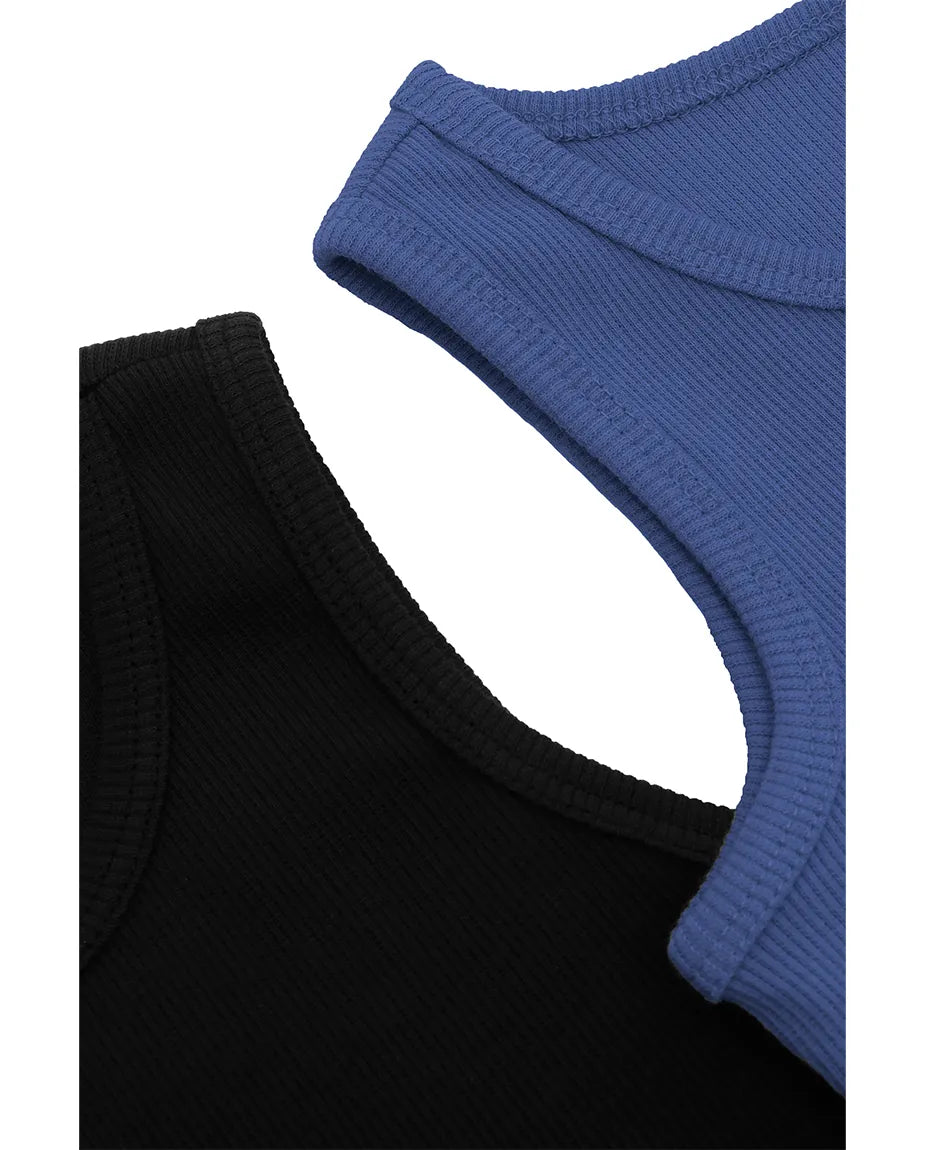 Girls 2-Pack Basic Cropped Tank Top