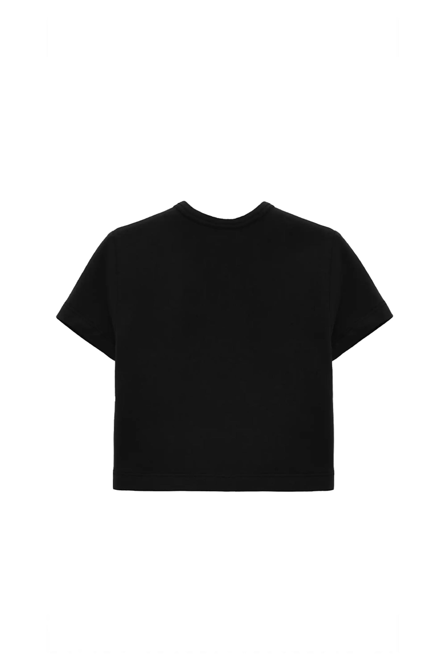 Girls Short Sleeve Crewneck Crop Top Tee