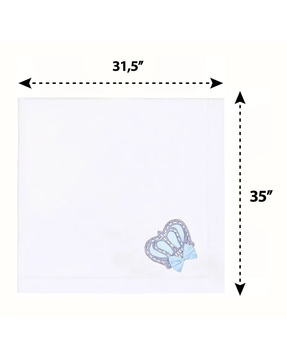 Soft Cotton Swaddle Receiving Blanket for Newborn Baby Boy's Crown Jewels 34 X 30