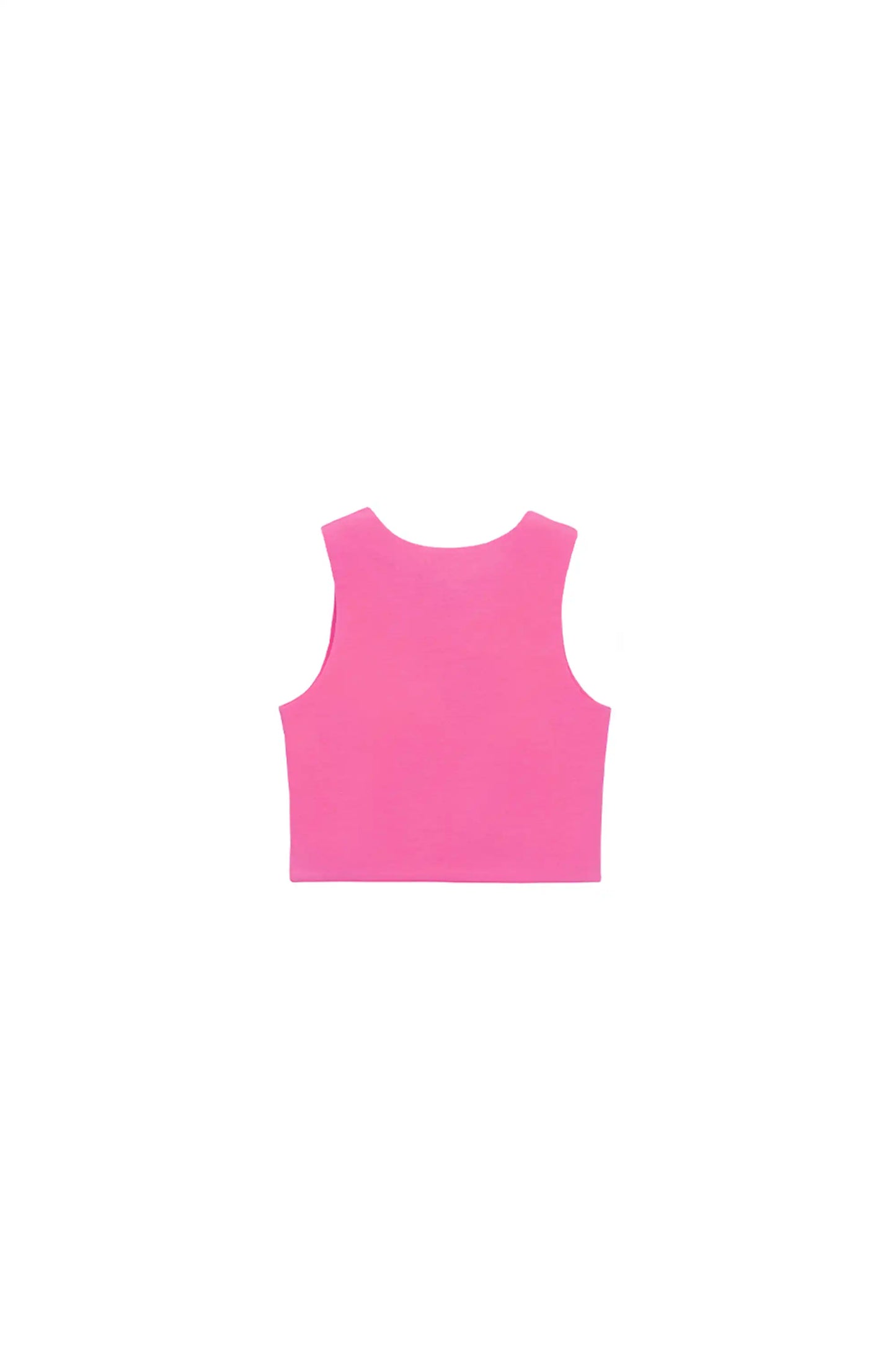 Girls' Double Lined Sleeveless Basic Crop Tank Top
