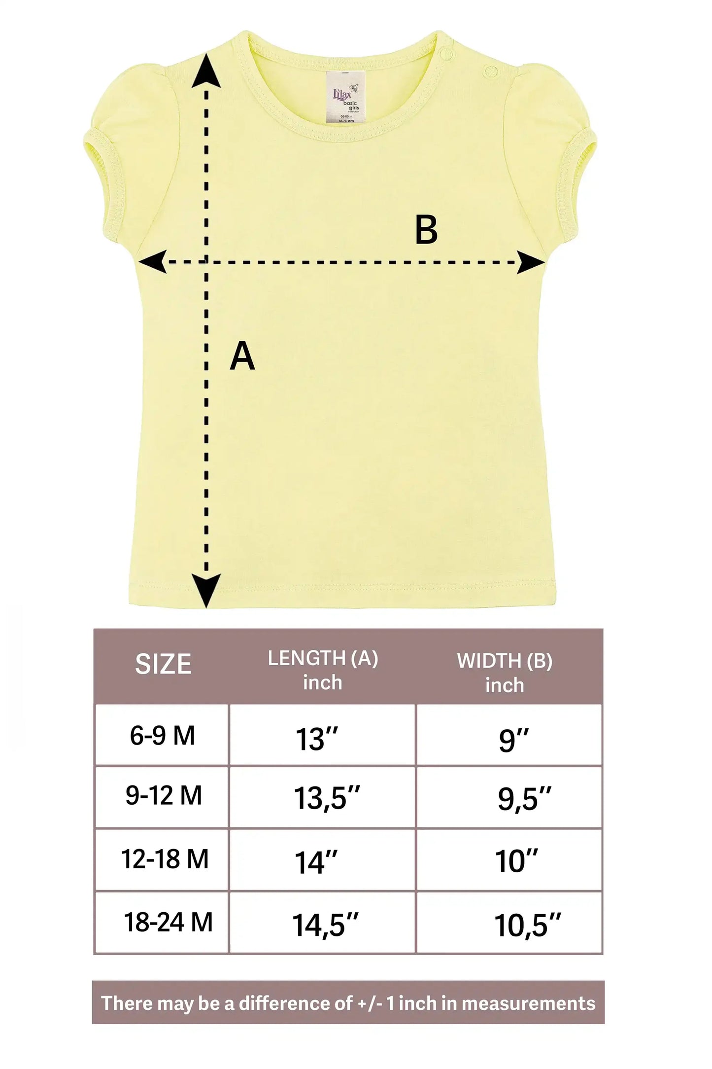 Baby Girls' Basic T-Shirt Short Sleeve Crewneck Tee