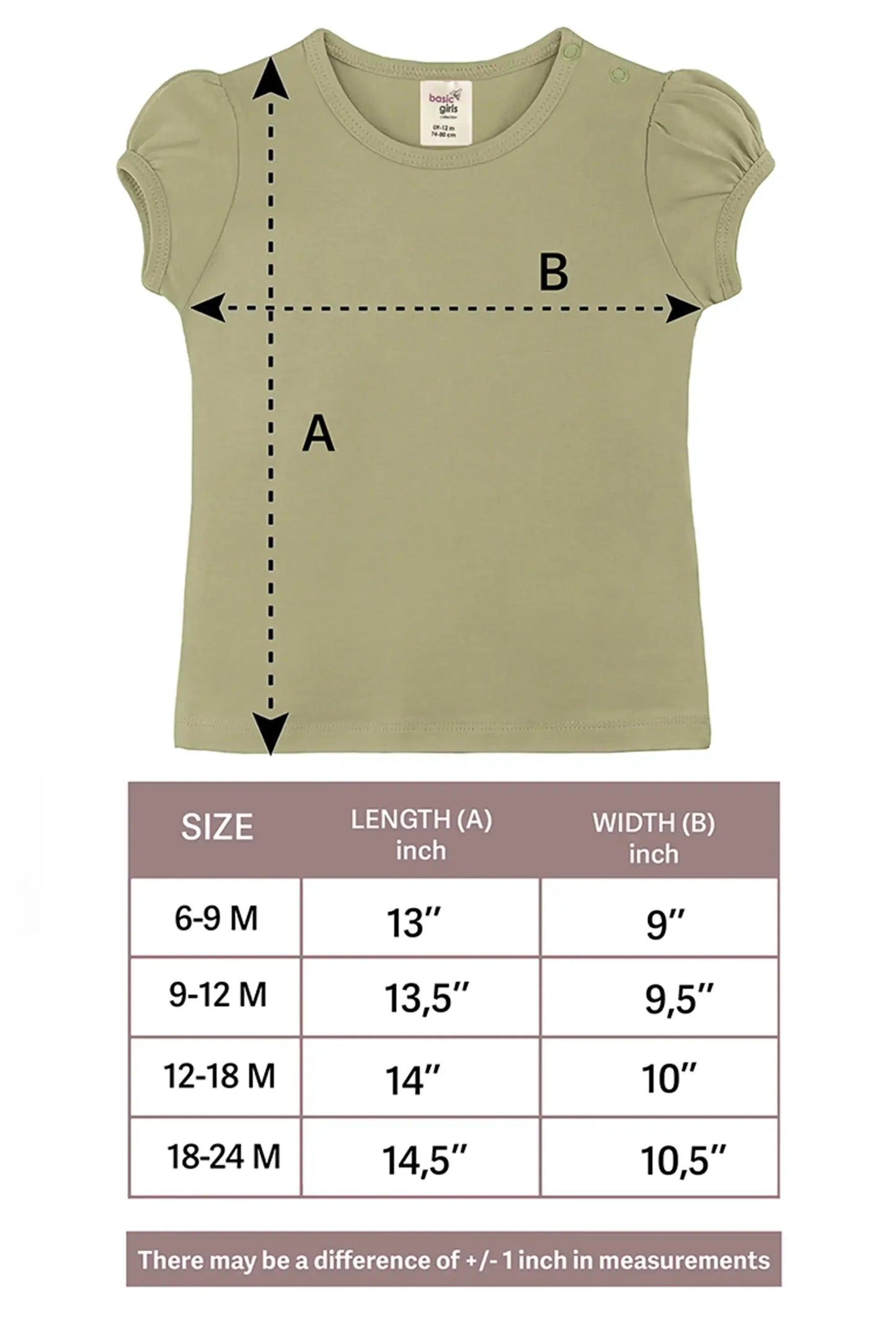 Baby Girls' Basic T-Shirt Short Sleeve Crewneck Tee
