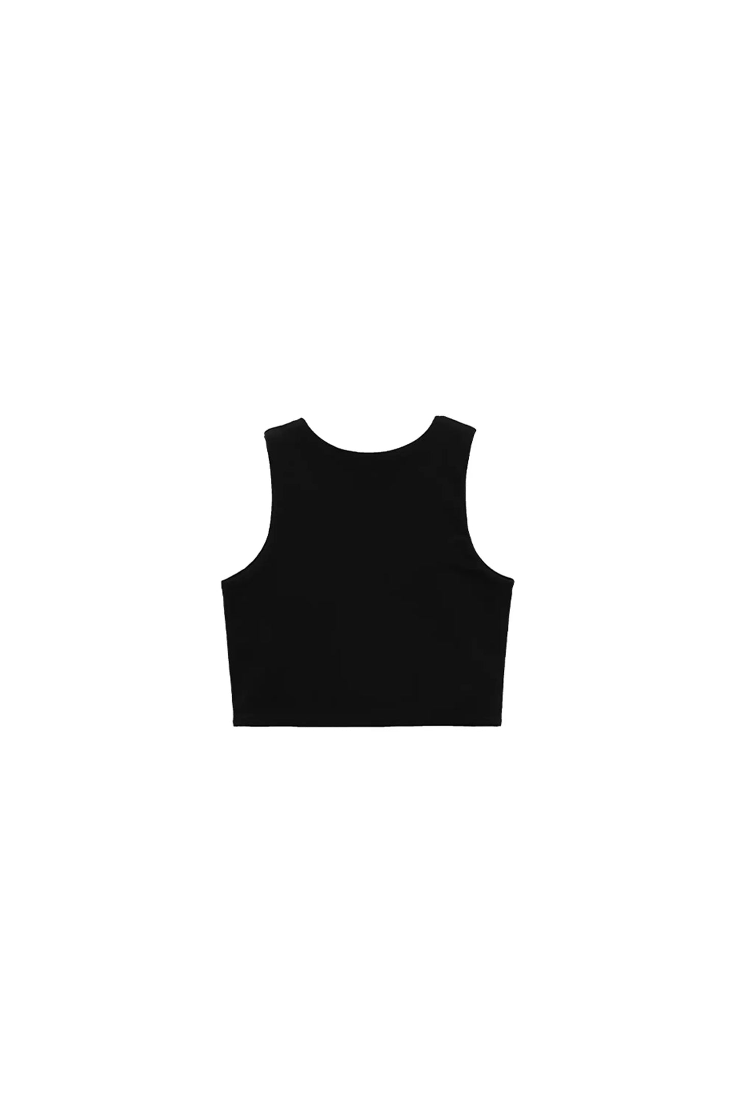 Girls' Double Lined Sleeveless Basic Crop Tank Top