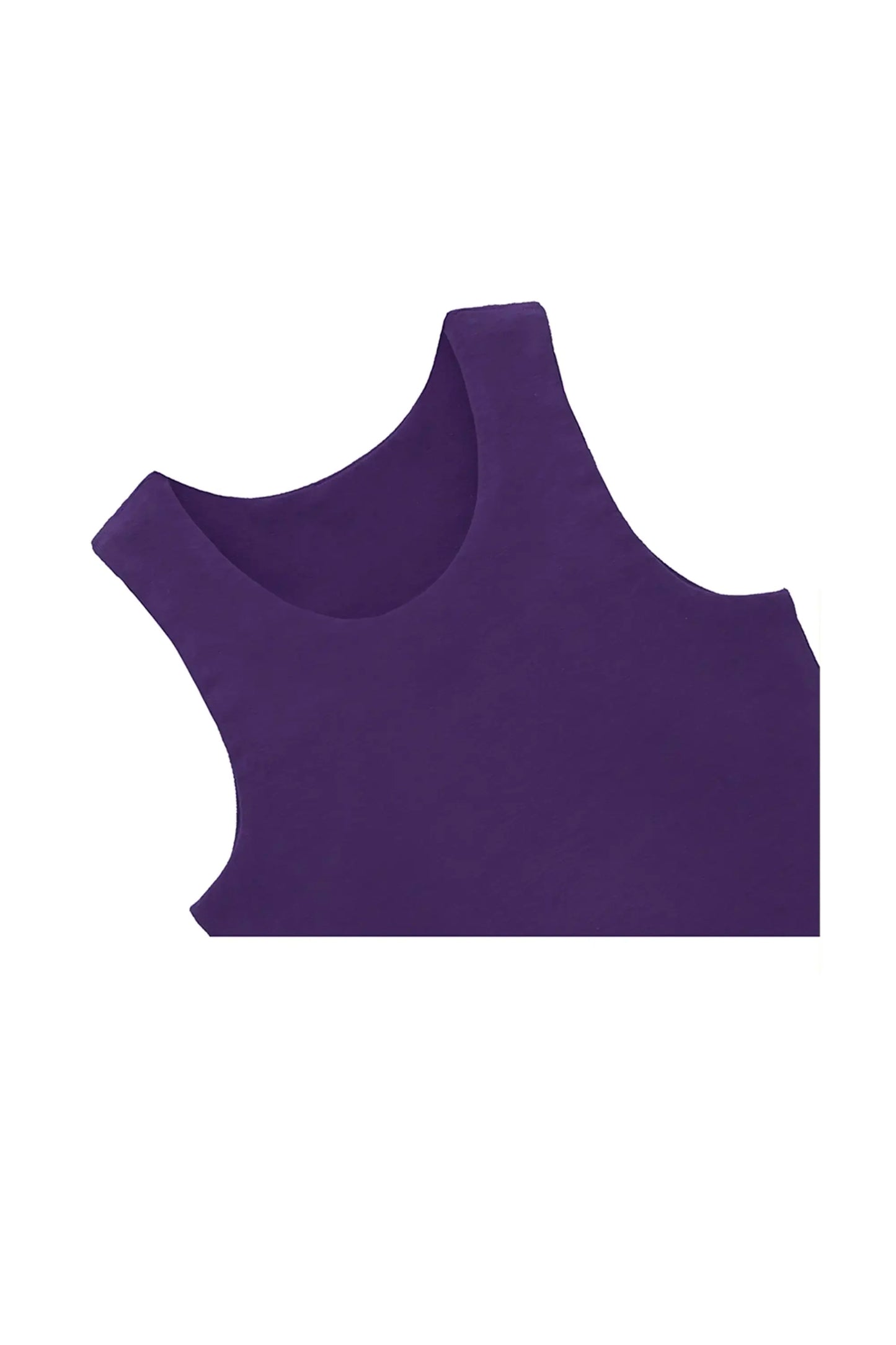 Girls' Double Lined Sleeveless Basic Crop Tank Top